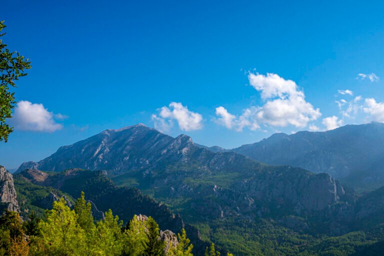 the beautiful view of summit Bozburun mountain (2504 m), Serik, Antalya, Turkey